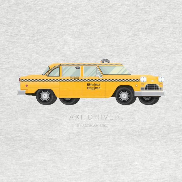 Taxi Driver - Famous Cars by Fred Birchal